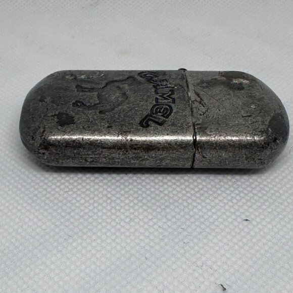 Vintage Camel Metal Flip Top Lighter Engraved Camel Logo & Patina Finish - Picture 3 of 8